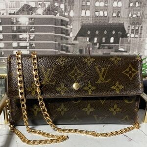 Authentic Louis Vuitton Monogram International Long Wallet